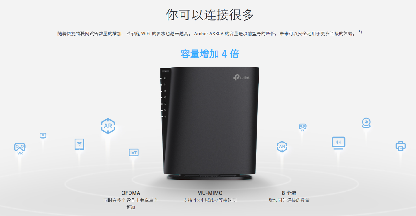 TP Link 海外发布 Archer AX80V 路由器：支持 EasyMesh 组网、2.5G WAN 口，售价 15300 日元