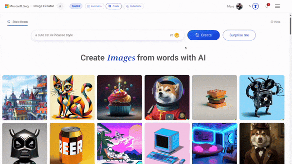 Bing Image Creator 升级：AI 创作速度翻倍、必应搜索可直接生成