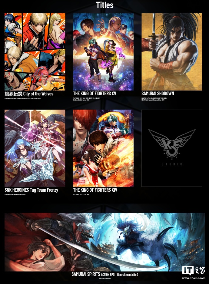 SNK 宣布设立拳皇 KOF 工作室，庆祝游戏诞生 30 周年