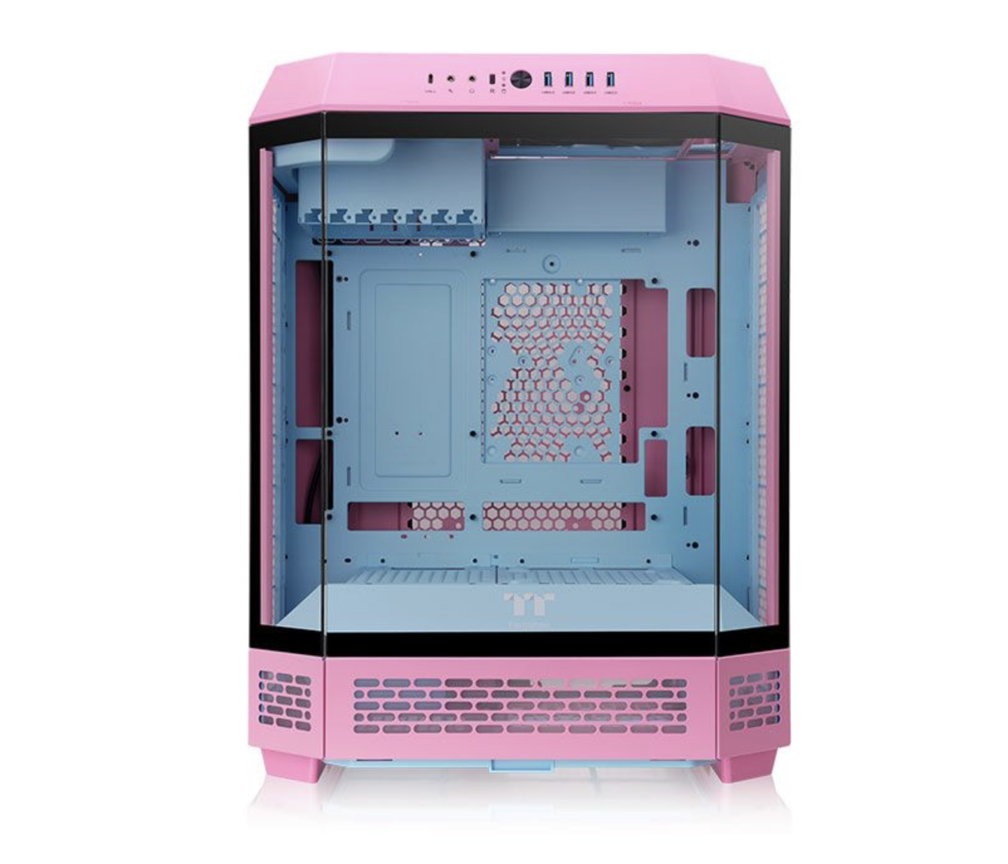 曜越透视 The Tower 600 八角柱中塔 ATX 机箱新增“泡泡粉”“蜂芒黄”配色，1199 元