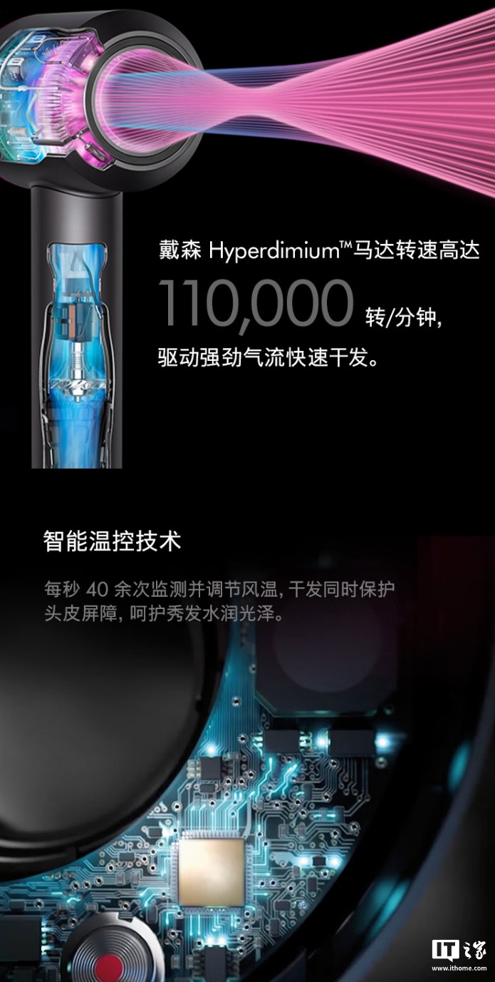 戴森 HD16 智能吹风机鎏金红丝绒色开售：55℃ 恒温、设置记忆，3499 元
