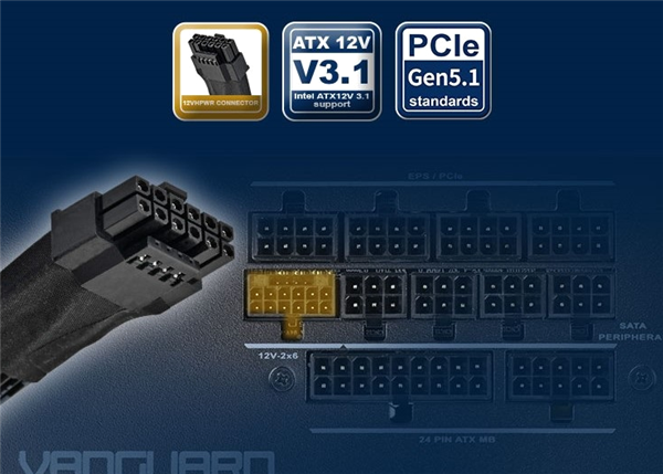 银昕推出VANGUARD系列金牌电源：ATX 3.1标准、原生12V-2×6接口