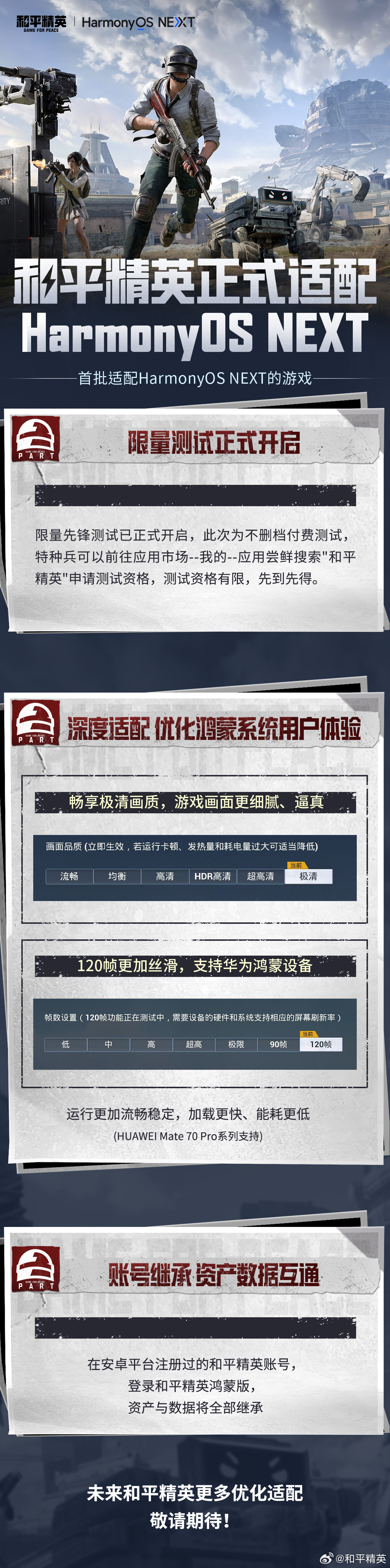 腾讯《和平精英》手游正式上线华为鸿蒙 HarmonyOS NEXT 应用市场