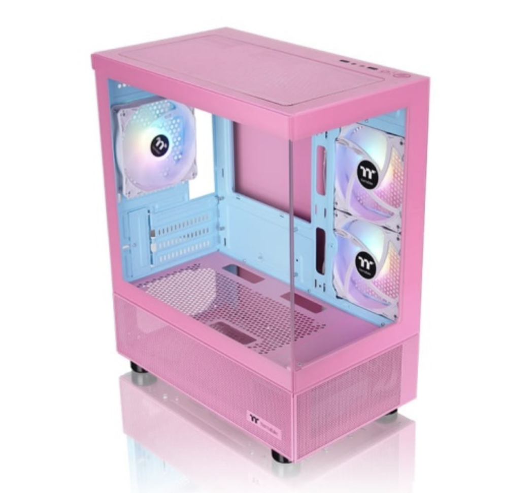 Tt 曜越 View 170 TG ARGB “海景房”机箱新增“粉色”版本：预装三风扇、支持 M-ATX / ITX 主板