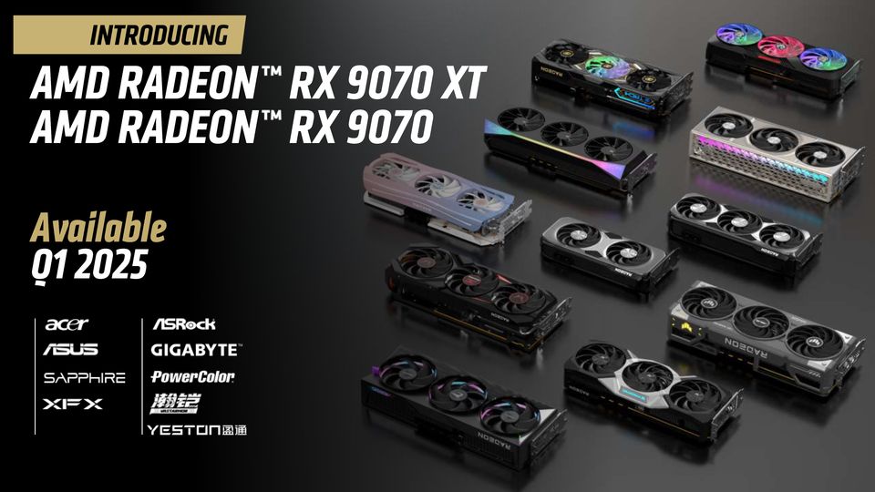 AMD RX 9070/9060 系列显卡登场：4nm 工艺、简化命名、支持 FSR 4，对标英伟达 70/60 系列