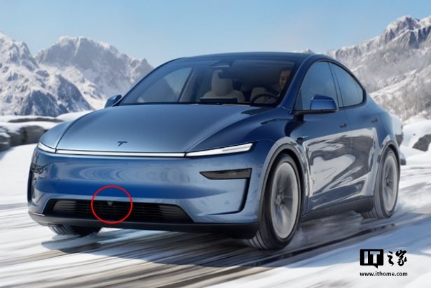 特斯拉焕新版 Model Y 引入前保险杠摄像头，支持自清洁