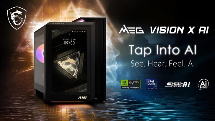 微星 AI 游戏台式机登场：RTX 50 系列显卡、13 英寸触控屏、支持 Wi-Fi 7
