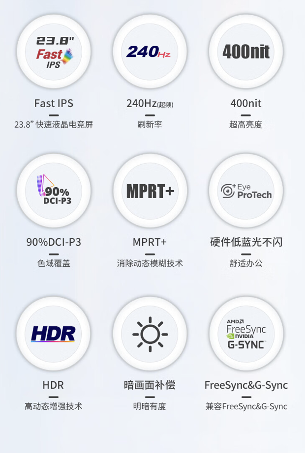 优派推出新款“VX24G10”系列 23.8 英寸显示器：新增蓝 / 粉 / 白三色可选、1080P 240Hz，649 元起