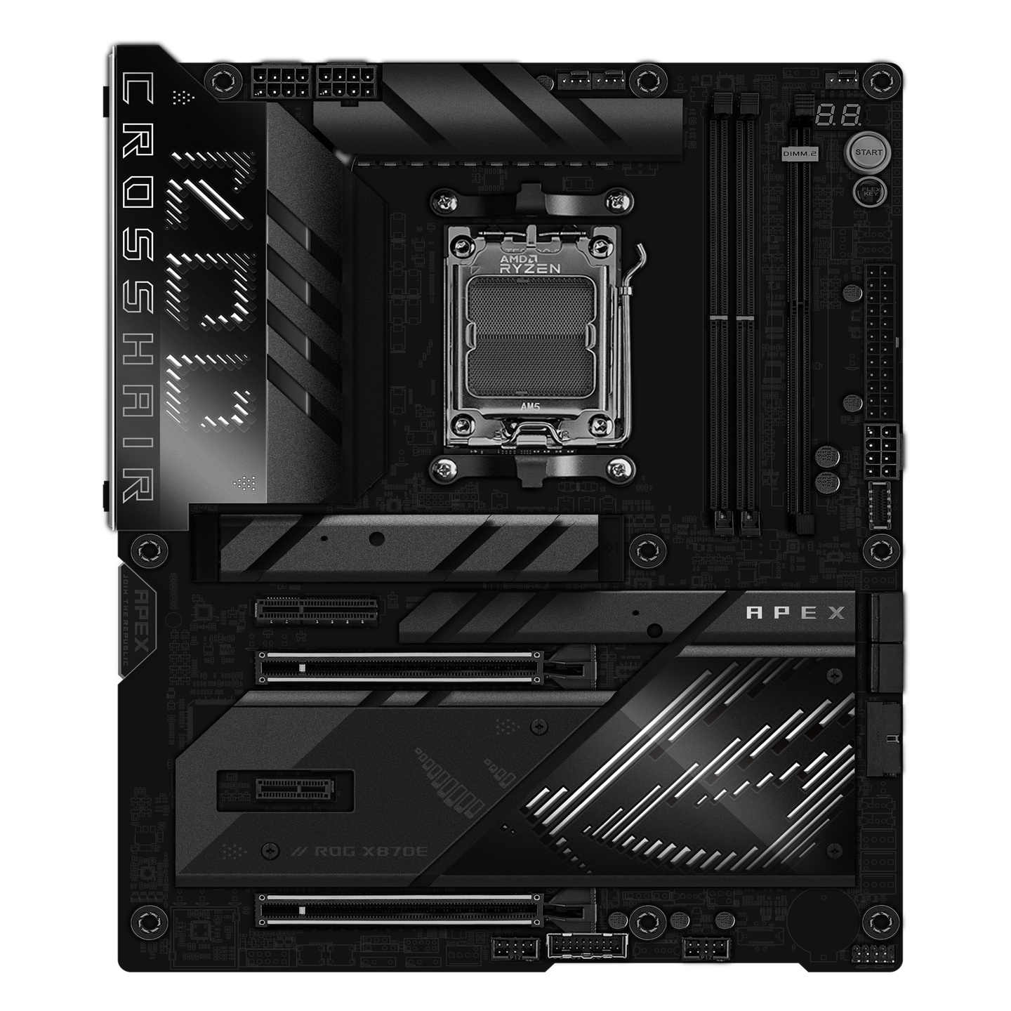 华硕 ROG 首款超频取向 AMD 主板 CROSSHAIR X870E APEX 官宣，已拿下 8 项全球第一