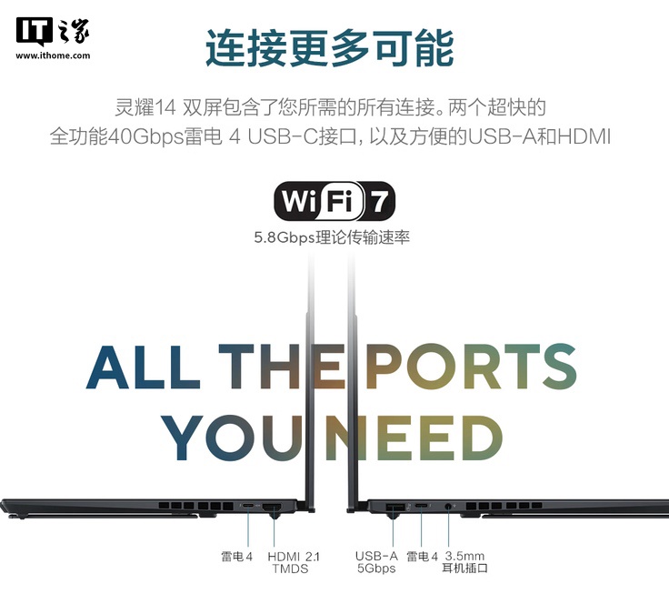 2025 款华硕灵耀 14 双屏笔记本发布：酷睿 Ultra 9-285H，14999 元起