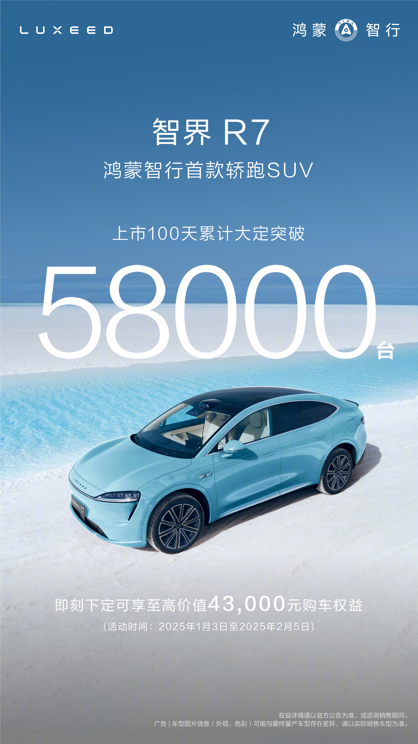 鸿蒙智行首款轿跑 SUV 智界 R7 增程版车型开启全国交付