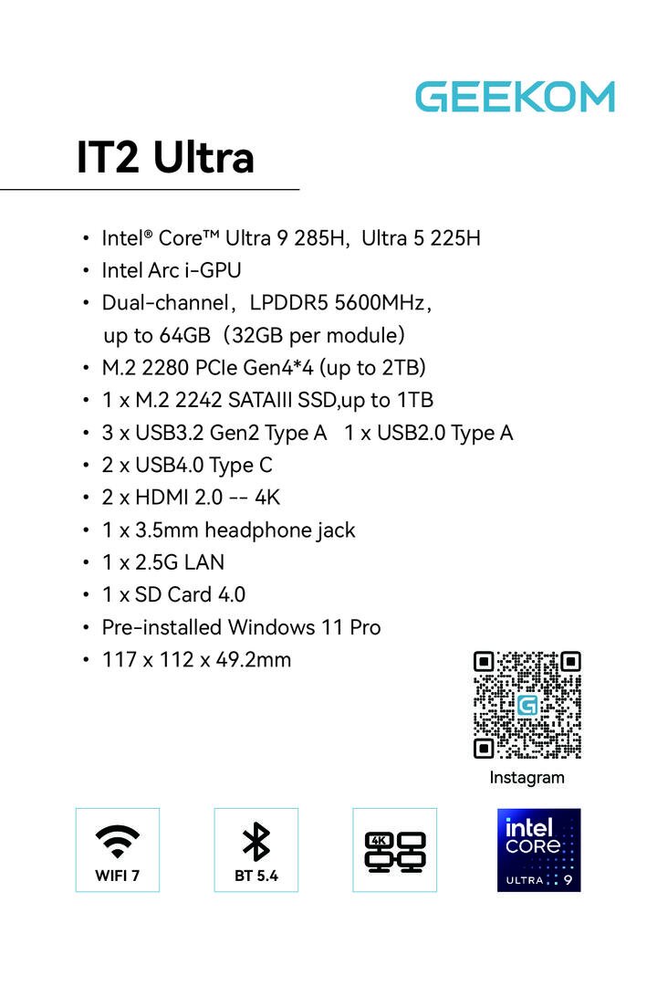 积核推出搭载英特尔酷睿 Ultra 200H 处理器的 IT2 Ultra 和 IT15 迷你主机