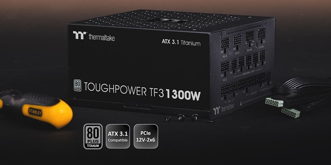 曜越推出 TF3 1300W 钛金电源：双 12V-2×6，支持单多路切换
