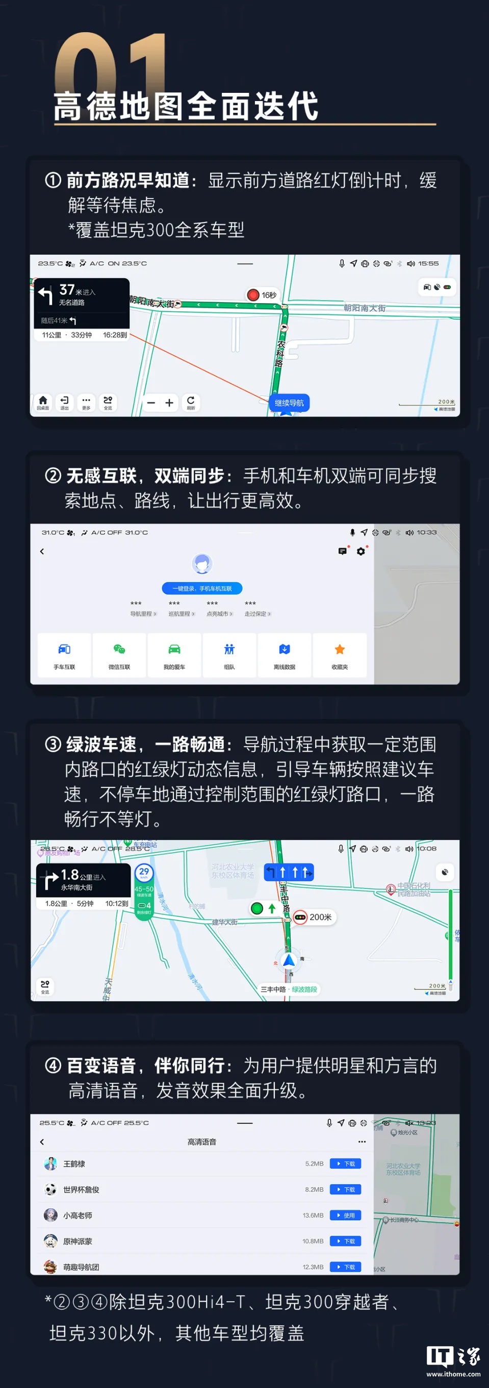 长城坦克 300 第 13 次 OTA：新增高德地图红灯倒计时、灵控球 App