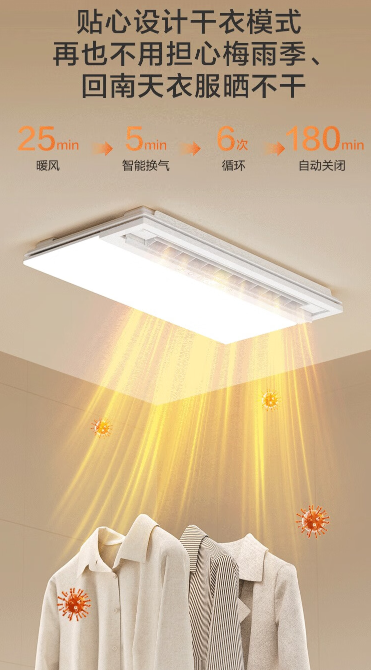 京东京造火烈鸟立体双暖浴霸上市：分体设计、最大 3700W 速热，999 元