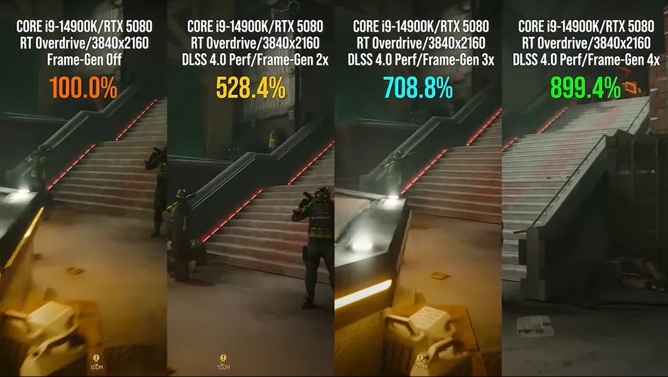 DLSS 4 加持：英伟达 RTX 5080 可 4K 120FPS 全光追畅玩《赛博朋克 2077》游戏