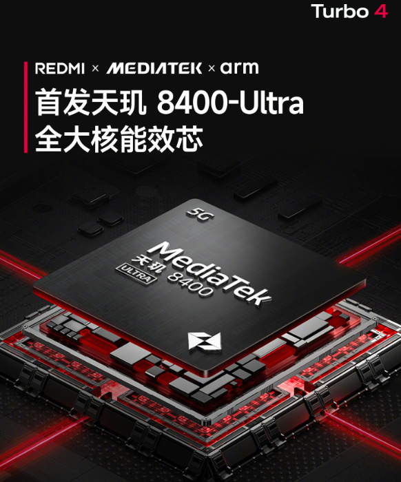 REDMI Turbo 4 手机发布：首发联发科天玑 8400-Ultra，带来越级体验