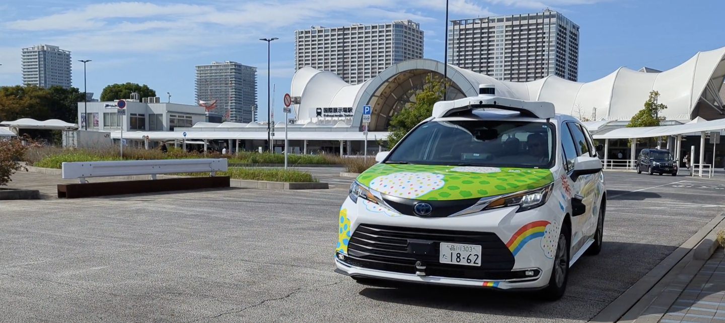 日本 MONET 在东京面向一般公众免费开放 L2 自驾客运试点，时速 40km