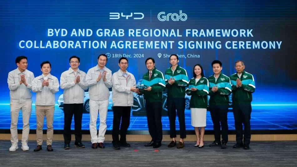 比亚迪与 Grab 达成区域合作，在东南亚推广 5 万辆电动汽车