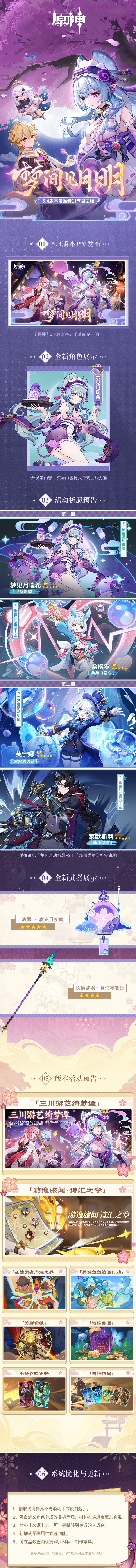 米哈游《原神》5.4 版本“梦间见月明”2 月 12 日上线，附 300 原石兑换码
