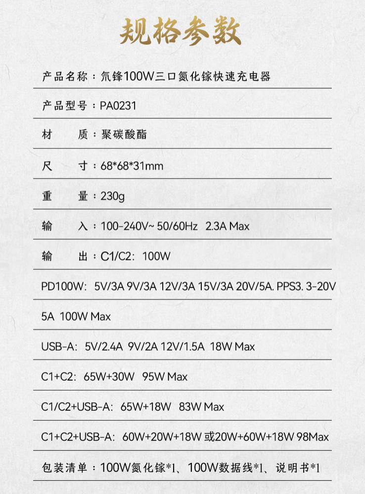 努比亚红魔《三国志 8》游戏联名充电头新增“1A + 2C”100W 版本售 179 元，官方另预热 150W 带屏版