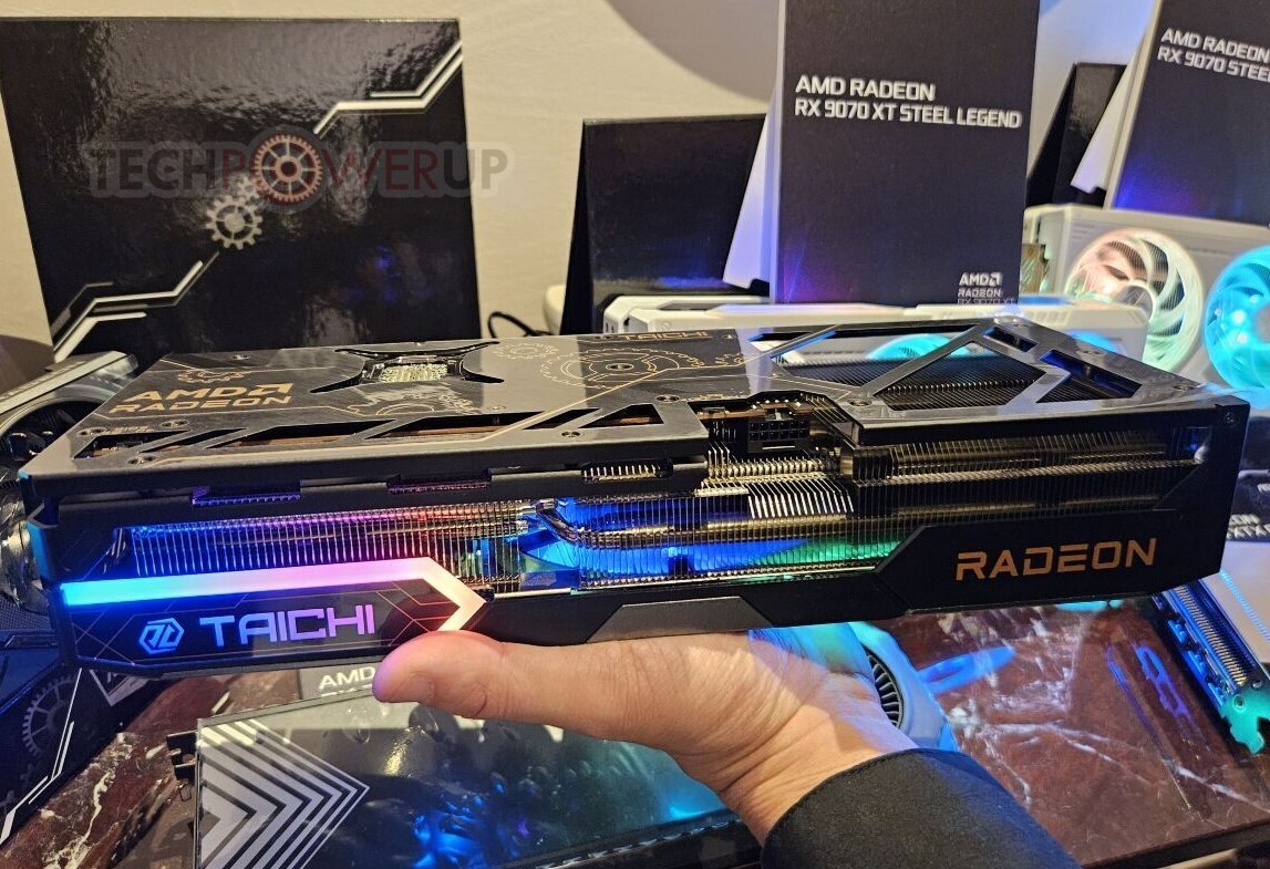 华擎 Radeon RX 9070 (XT) Taichi 显卡渲染图曝光，此前确认配备 12V-2×6