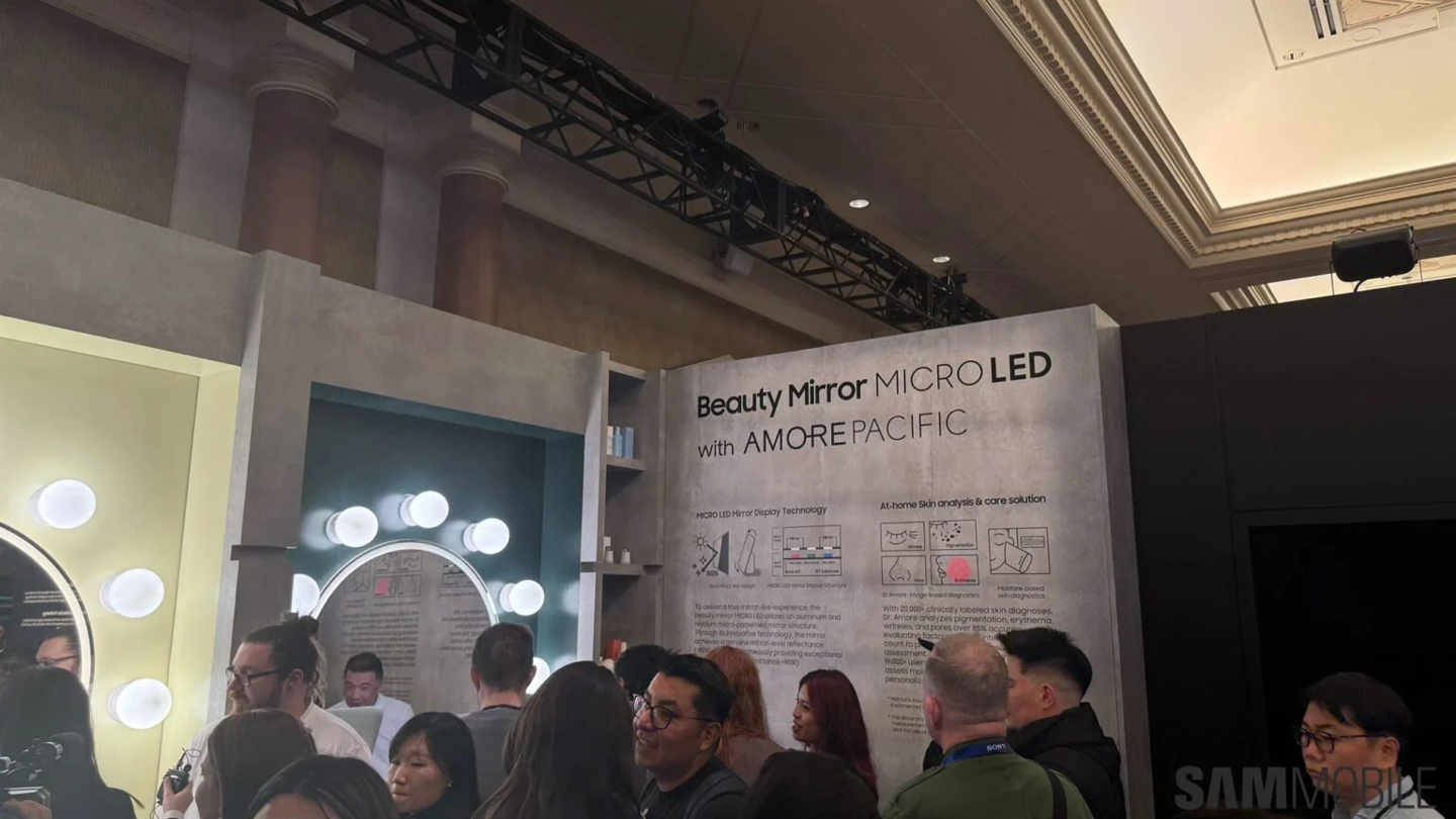 三星 CES 2025 推出 MICRO LED 美妆镜：可分析用户肤质，定制专属美肤方案