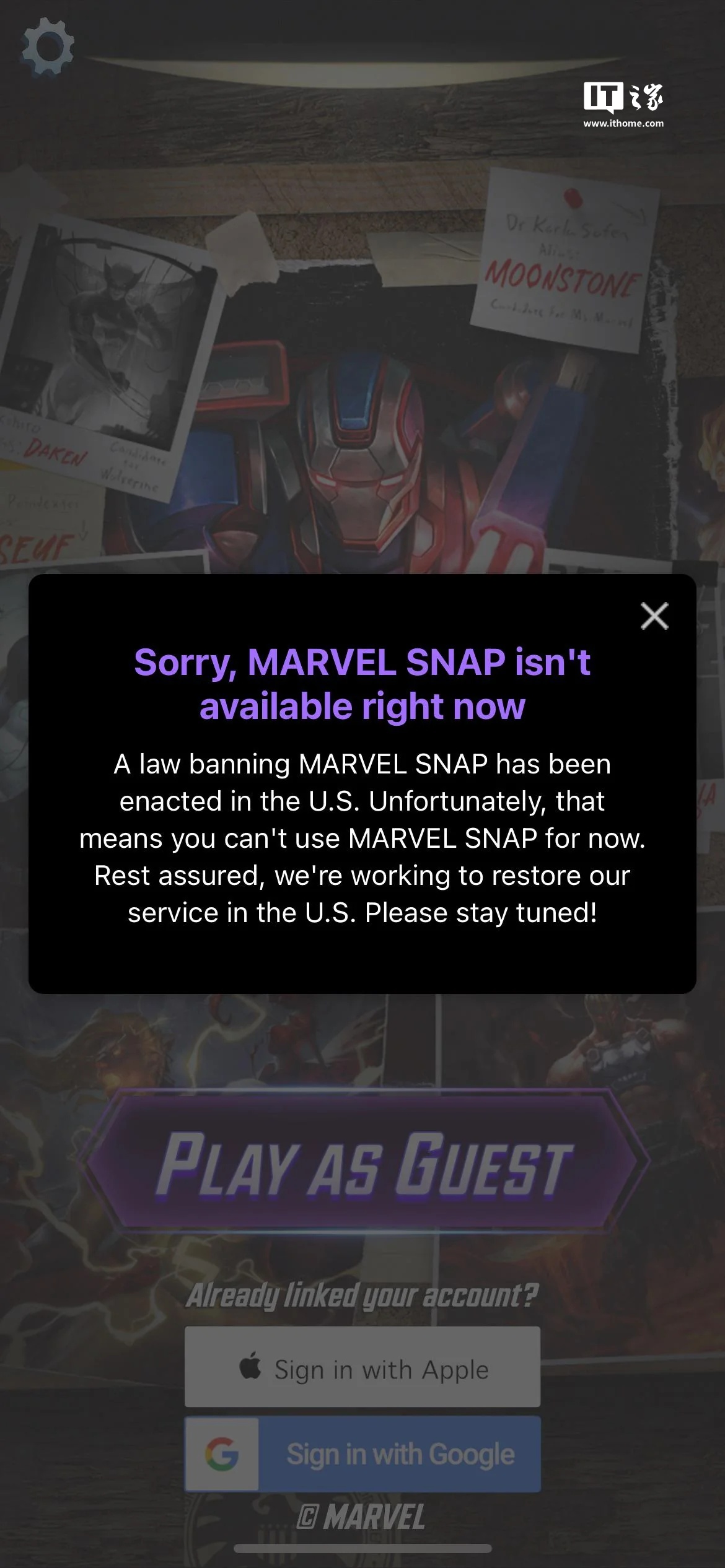 字节跳动旗下热门卡牌游戏《Marvel Snap》在美停服，玩家措手不及