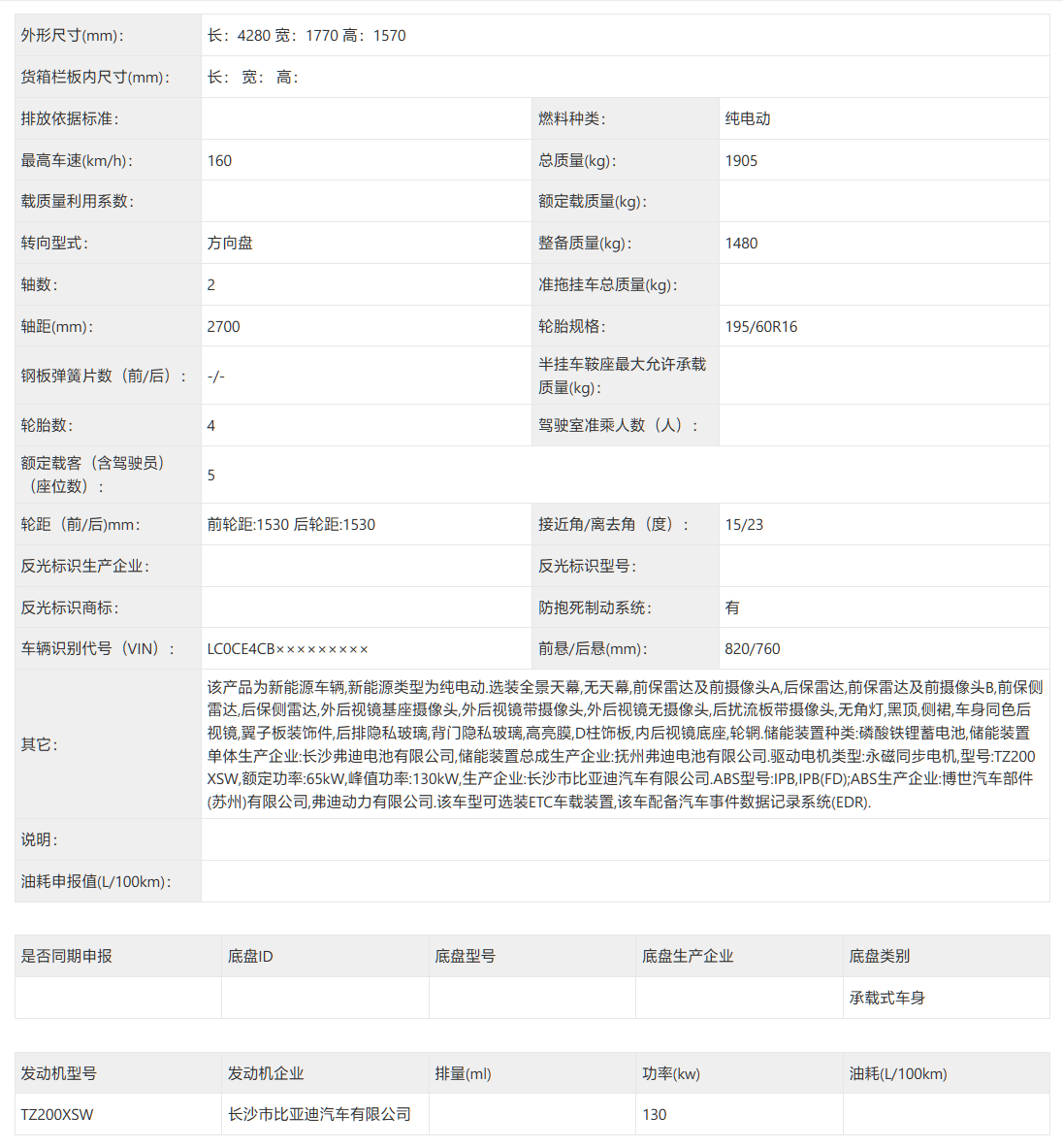 2025 款比亚迪海豚纯电掀背车现身工信部，提供 410/420/520 公里续航可选