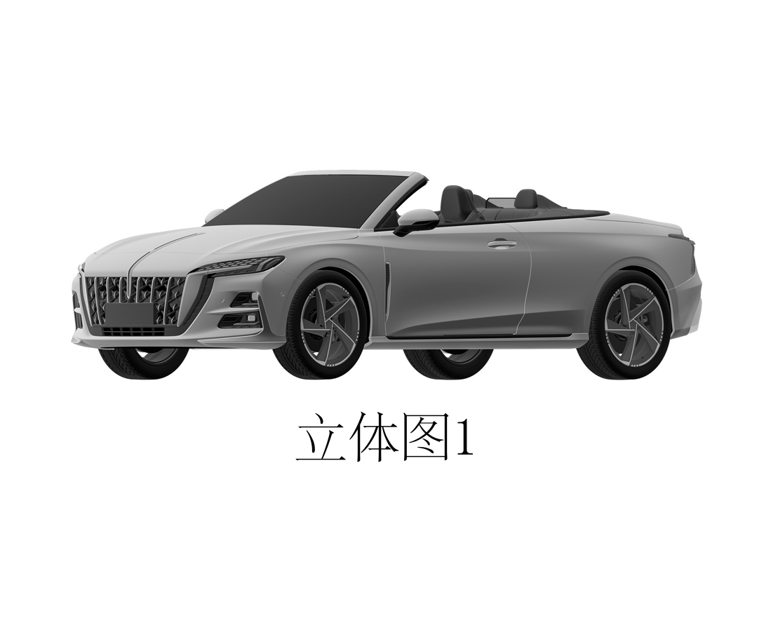 一汽红旗 H6 跑车版专利图公布，双门 + 软顶敞篷设计
