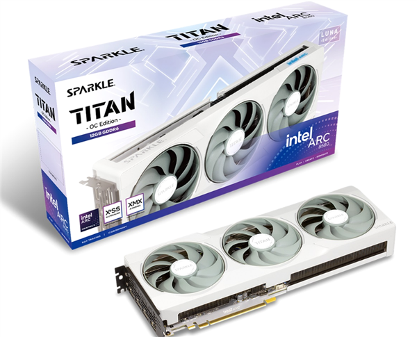 全白设计！撼与科技推出白色Arc B580 TITAN Luna OC显卡