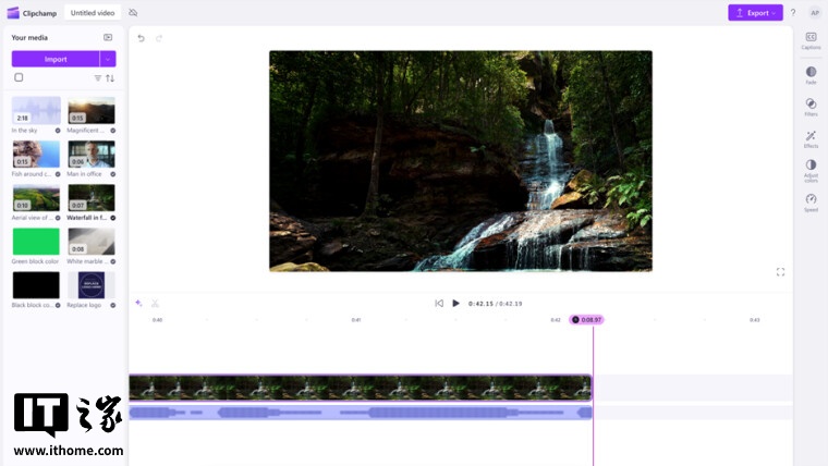 微软视频编辑工具 Clipchamp 更新来袭：编辑界面更友好、新增 AI 字幕