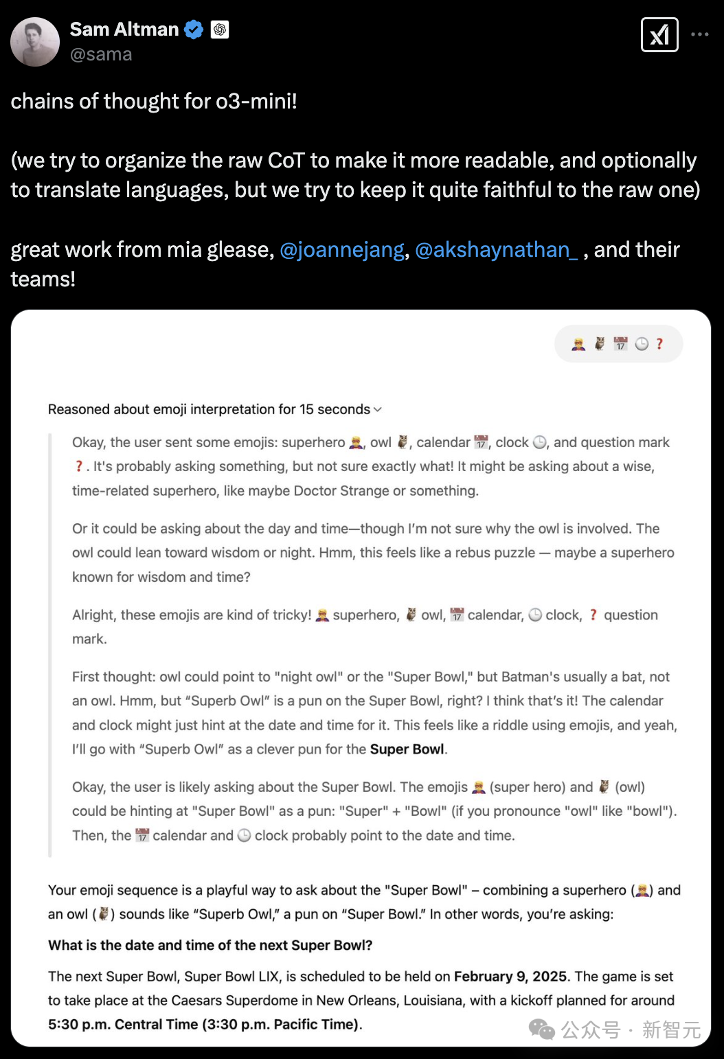 o3-mini 思维链公开却被曝光全是“作假”，阿尔特曼现身解释