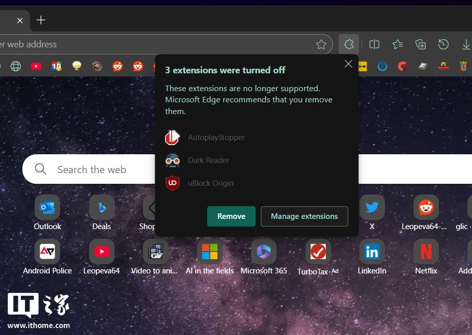 微软跟进谷歌，Edge 浏览器逐步禁用 uBlock Origin 等广告拦截扩展