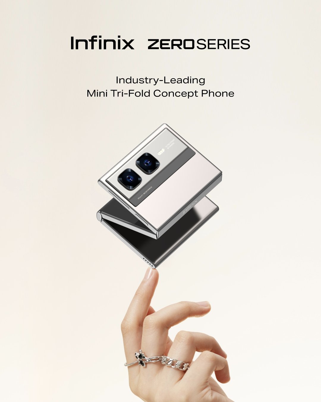 竖向三折叠，传音 Infinix ZERO 系列迷你三折概念机亮相