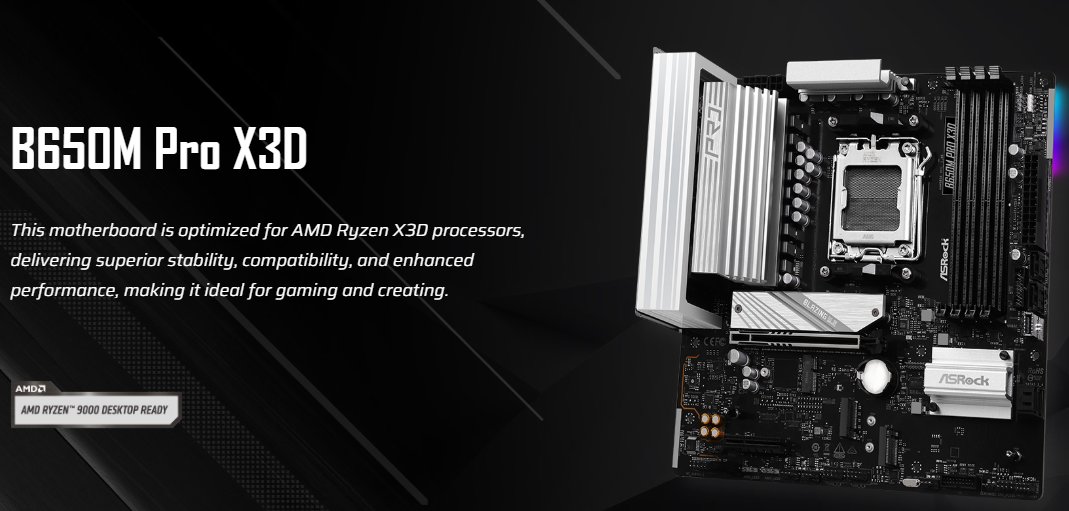 华擎推出其首款“Pro X3D”系列 AMD 主板，但没有任何特殊之处