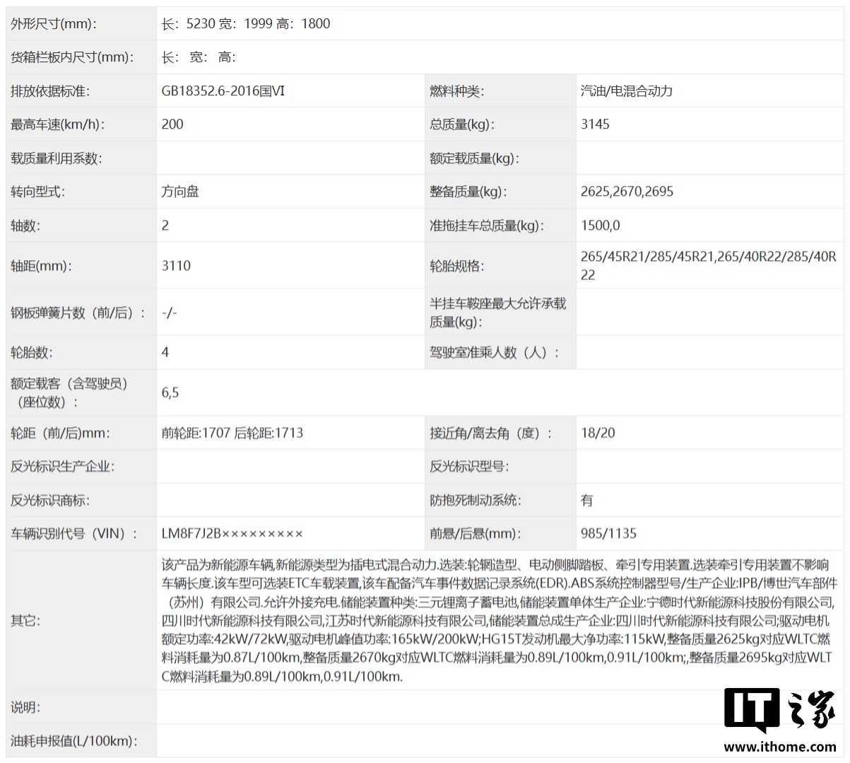 赛力斯问界 M9 新车型完成申报：增程 / 纯电动力、配宁德时代三元锂离子蓄电池