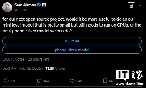 OpenAI 要开源新模型？CEO 奥尔特曼公开征求意见