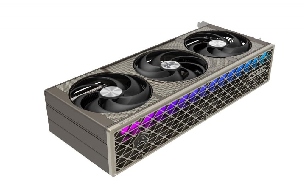 蓝宝石 RX 9070 系列显卡外观谍照曝光：香槟金配色配 RGB 灯效、背板可拆卸