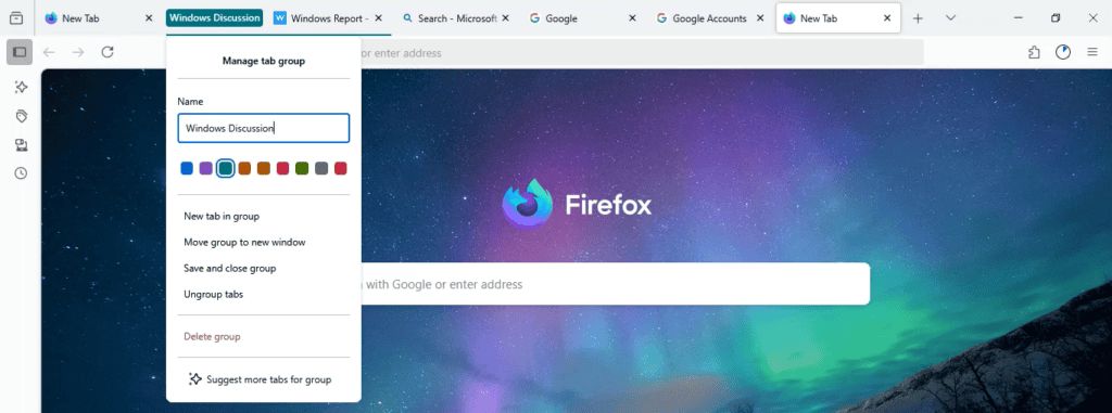 告别混乱标签页：火狐 Firefox 浏览器测试 AI 标签分组