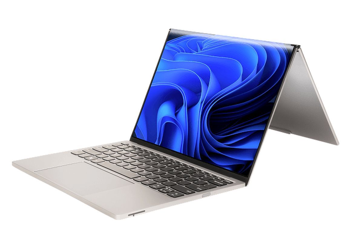 联想 ThinkBook Flip AI PC 折叠屏笔记本渲染图曝光