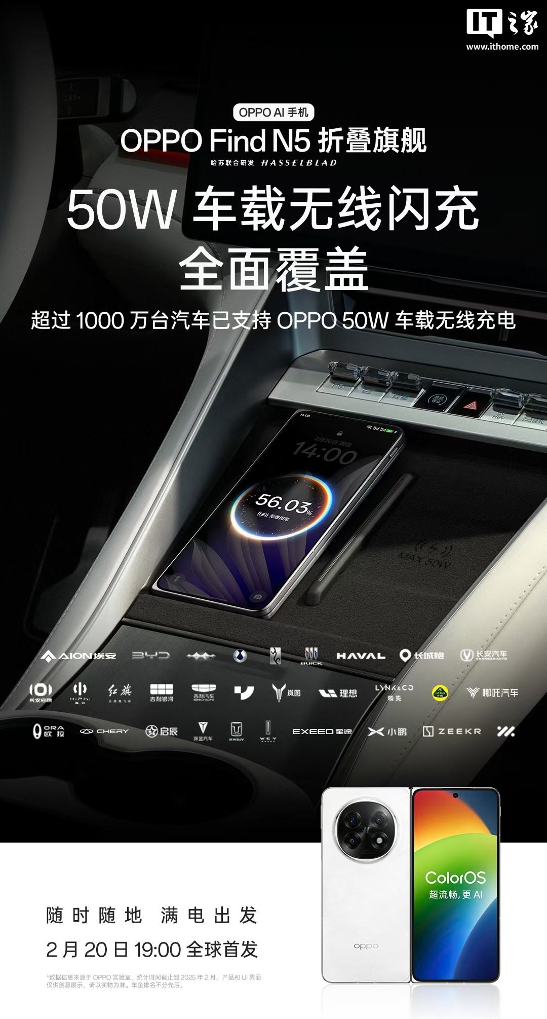 周意保：目前超 1000 万台汽车支持 OPPO 50W 车载无线充，车型覆盖 160 多款