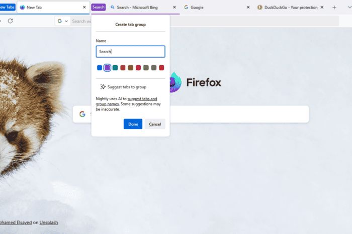 告别混乱标签页：火狐 Firefox 浏览器测试 AI 标签分组
