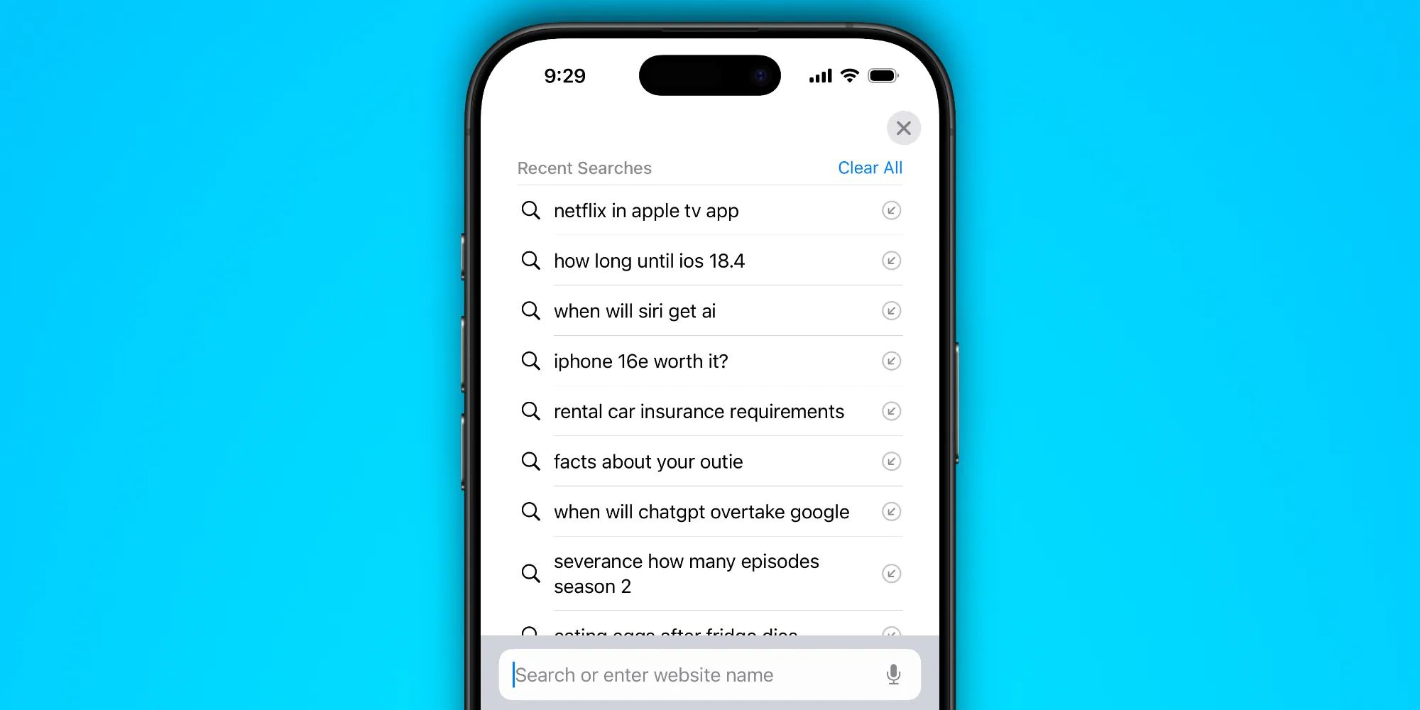 便捷与隐私的博弈：苹果 iOS 18.4 Safari 浏览器新标签地址栏显示近期搜索