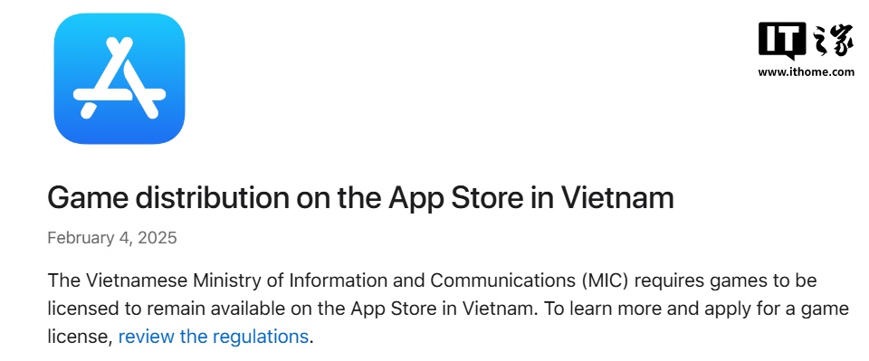 越南网络游戏版号新规落地，在苹果 App Store 上线需获得许可