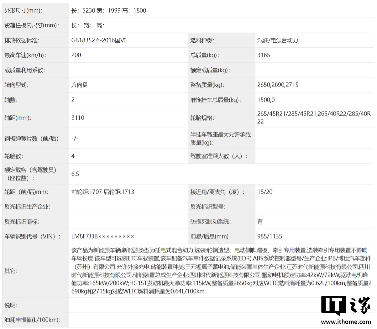 赛力斯问界 M9 新车型完成申报：增程 / 纯电动力、配宁德时代三元锂离子蓄电池