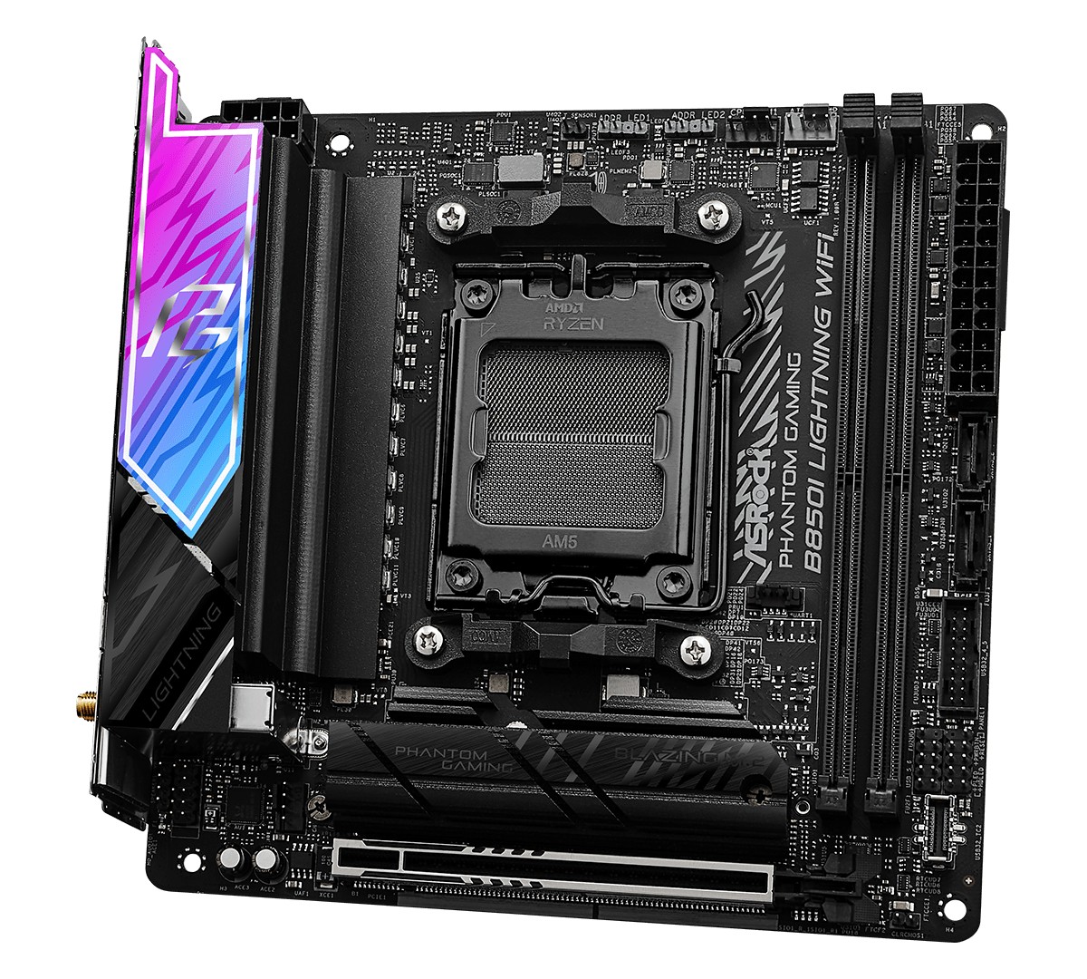 华擎推出 ITX 主板幻影电竞 B850I Lightning WiFi：10+1+1 相 SPS 供电