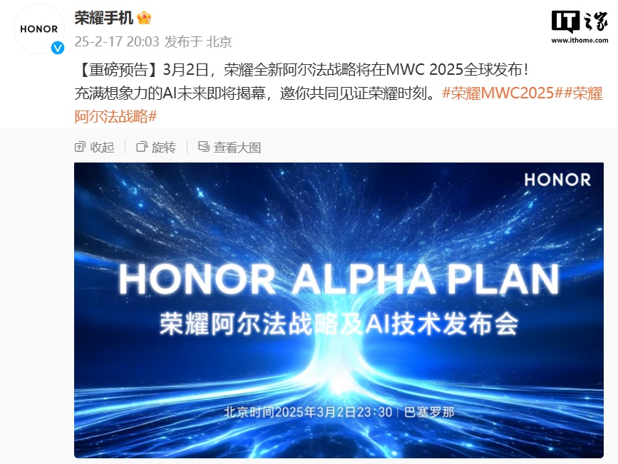 荣耀林林：2025 年各个产品线都是涅槃重生般的迭代