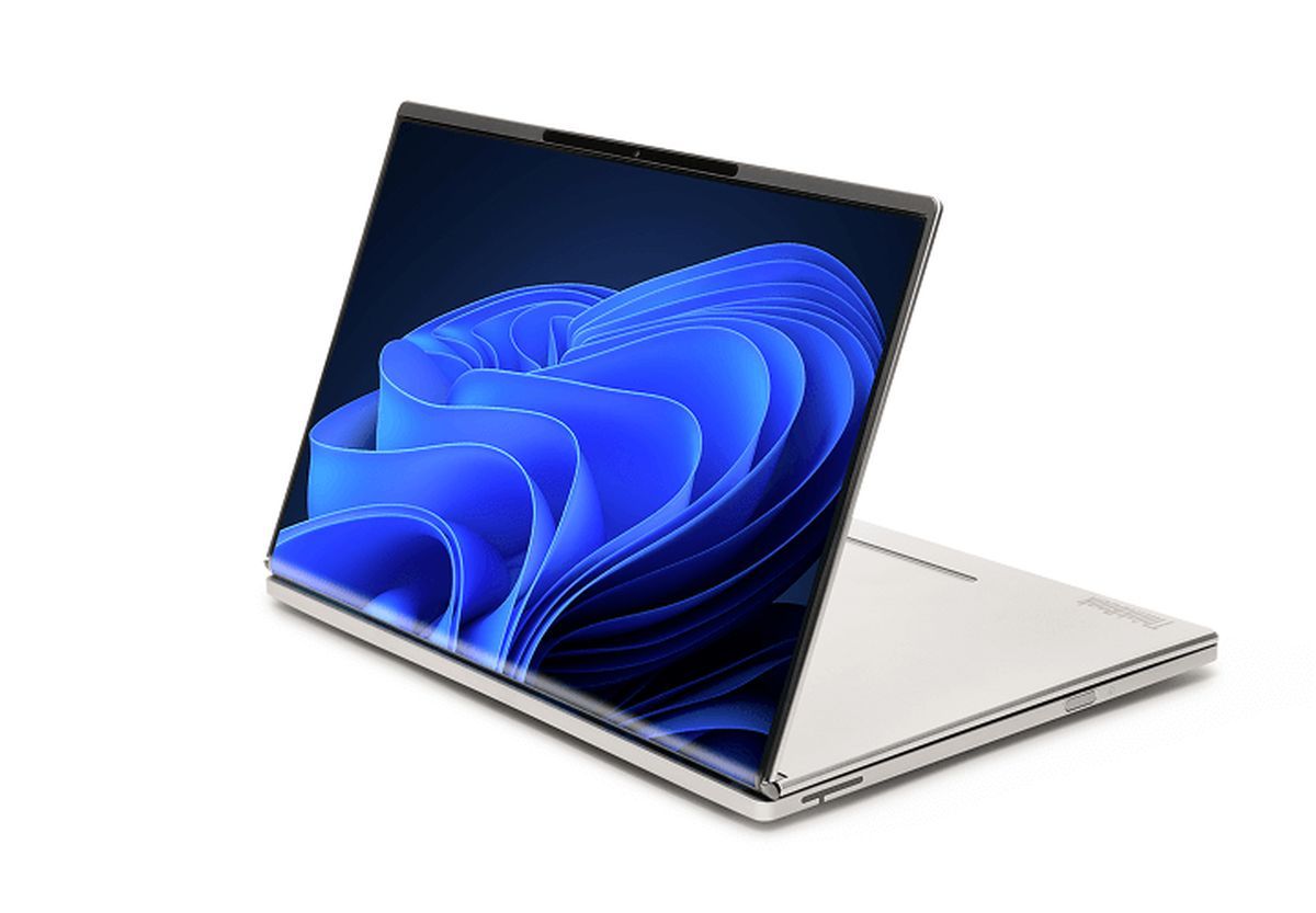 联想 ThinkBook Flip AI PC 折叠屏笔记本渲染图曝光