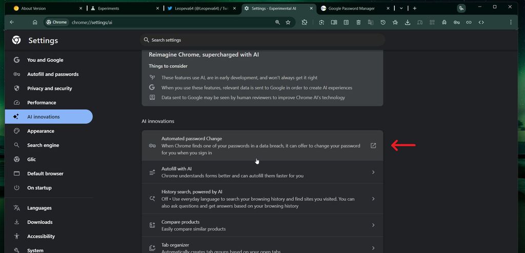 AI 加持：谷歌 Chrome 浏览器测试一键更新泄露密码功能